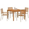 Ensemble de salle à manger pour jardin 5 pcs Beige 546191546191