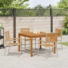 Ensemble de salle à manger pour jardin 5 pcs Beige 546191546191