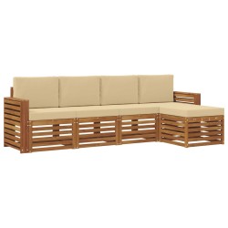 Ensembles de canapés avec coussin 5 pcs Naturel et Beige 546194546194