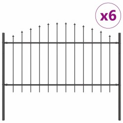 Clôture de jardin 6 pcs Gris 170 x 140 cm 546199546199