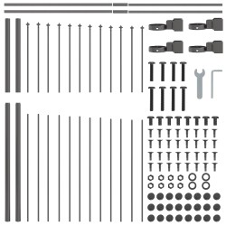 Clôture de jardin 7 pcs Gris 170 x 190 cm 546207546207