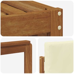 Ensemble de canapés d'extérieur 4 pcs Naturel et Crème 546223546223