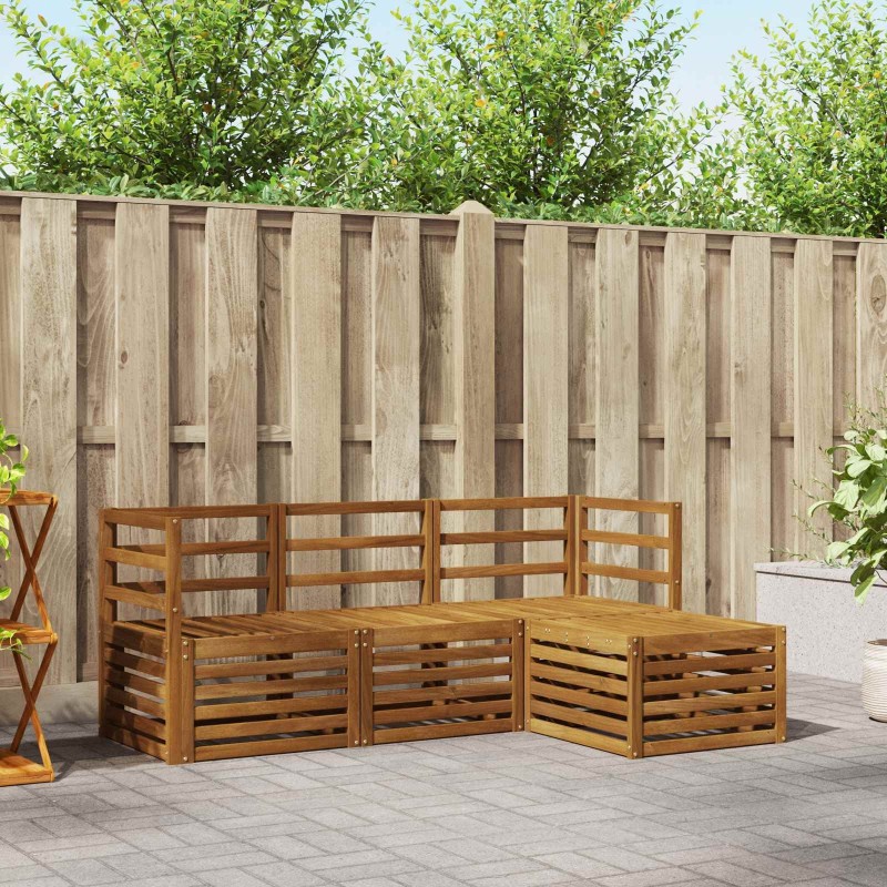 Ensembles de canapés 4 pcs Naturel Bois d'Acacia Massif 546226546226