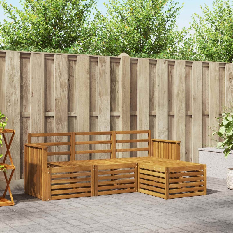 Ensembles de canapés 4 pcs Naturel Bois d'Acacia Massif 546227546227