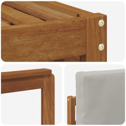 Ensemble de canapés d'extérieur 4 pcs Gris Naturel et Clair 546230546230