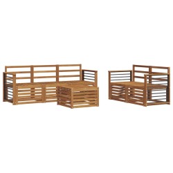 Ensembles de canapés 6 pcs Naturel Bois d'Acacia Massif 546237546237