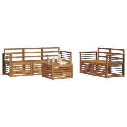 Ensembles de canapés 6 pcs Naturel Bois d'Acacia Massif 546237546237