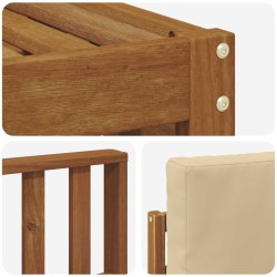 Ensemble de canapés d'extérieur 4 pcs Naturel et Beige 546238546238