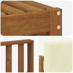 Ensemble de canapés d'extérieur 4 pcs Naturel et Crème 546242546242