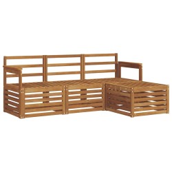 Ensembles de canapés 4 pcs Naturel Bois d'Acacia Massif 546245546245