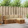 Ensemble de canapés d'extérieur 4 pcs Naturel et Beige 546246546246