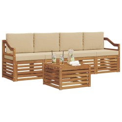 Ensembles de canapés avec coussin 5 pcs Naturel et Beige 546248546248