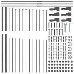Clôture de jardin 2 pcs Gris 170 x 215 cm 546252546252
