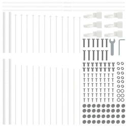 Clôture de jardin 4 pcs Blanc 170 x 215 cm 546253546253