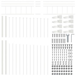 Clôture de jardin 3 pcs Blanc 170 x 225 cm 546254546254
