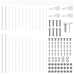 Clôture de jardin 4 pcs Blanc 170 x 165 cm 546257546257
