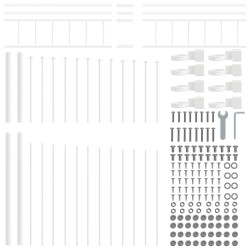 Clôture de jardin 4 pcs Blanc 170 x 225 cm 546259546259