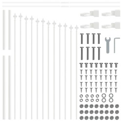 Clôture de jardin 7 pcs Blanc 170 x 140 cm 546261546261