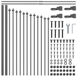 Clôture de jardin Woerden 2 pcs Gris 546269546269