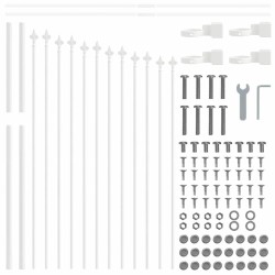 Clôture de jardin 5 pcs Blanc 170 x 140 cm 546274546274