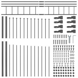 Clôture de jardin 4 pcs Gris 170 x 225 cm 546290546290