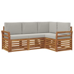 Ensembles de canapés avec coussin 4 pcs Gris Naturel et Clair 546312546312