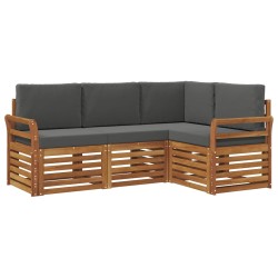 Ensembles de canapés avec coussin 4 pcs Naturel et Anthracite 546314546314