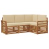 Ensembles de canapés avec coussin 4 pcs Naturel et Beige 546317546317