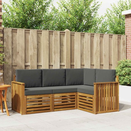 Ensembles de canapés avec coussin 4 pcs Naturel et Anthracite 546318546318