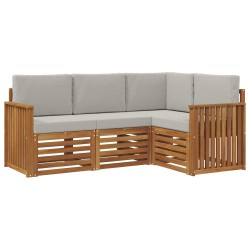 Ensembles de canapés avec coussin 4 pcs Gris Naturel et Clair 546319546319