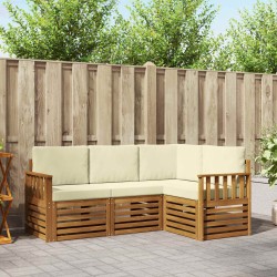 Ensembles de canapés avec coussin 4 pcs Naturel et Crème 546320546320