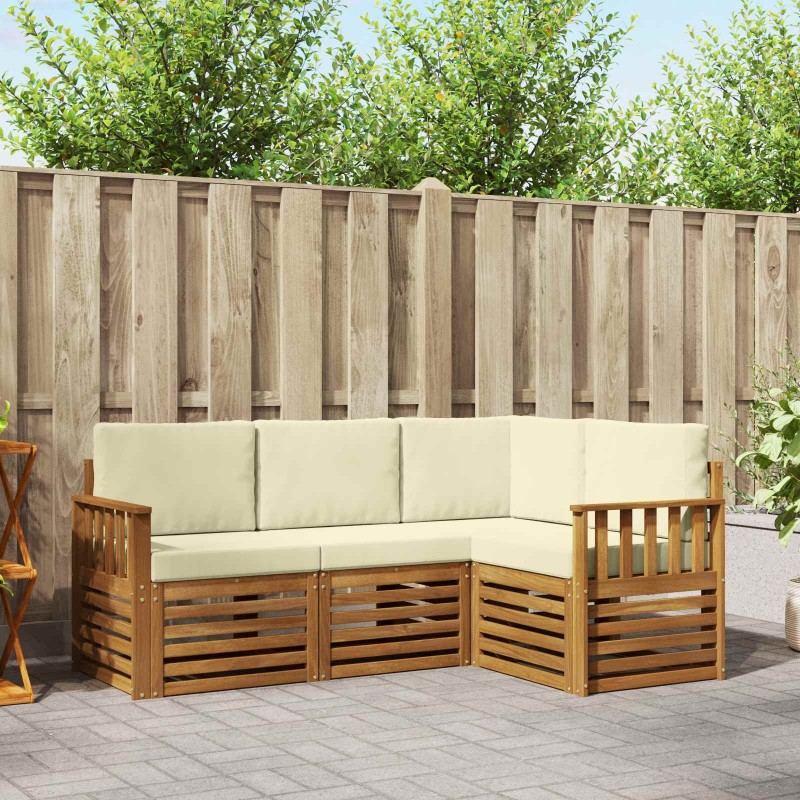 Ensembles de canapés avec coussin 4 pcs Naturel et Crème 546320546320