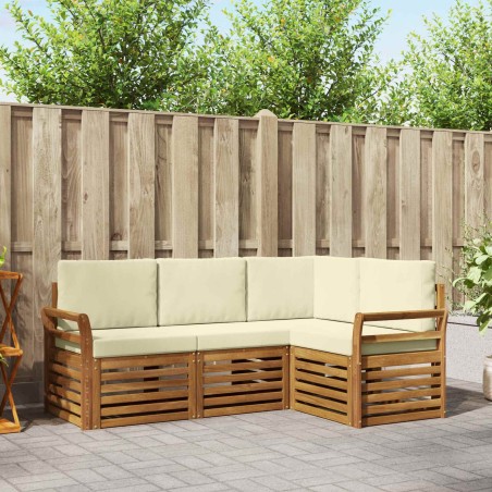 Ensembles de canapés avec coussin 4 pcs Naturel et Crème 546322546322