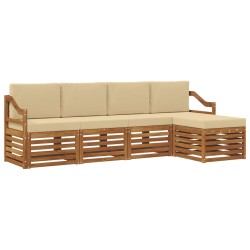 Ensembles de canapés avec coussin 5 pcs Naturel et Beige 546325546325