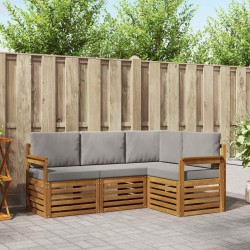 Ensembles de canapés avec coussin 4 pcs Gris Naturel et Clair 546326546326