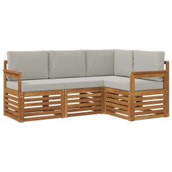 Ensembles de canapés avec coussin 4 pcs Gris Naturel et Clair 546326546326