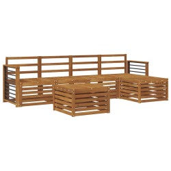 Ensembles de canapés 6 pcs Naturel Bois d'Acacia Massif 546327546327
