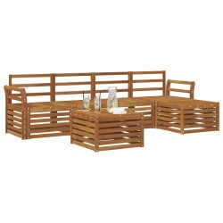 Ensemble de canapés d'extérieur 6 pcs Naturel 546328546328