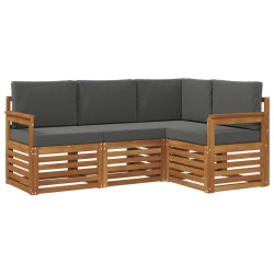 Ensembles de canapés avec coussin 4 pcs Naturel et Anthracite 546331546331