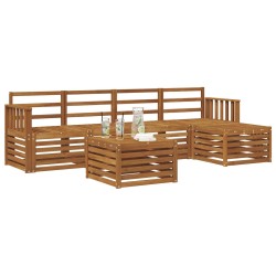 Ensemble de canapés d'extérieur 6 pcs Naturel 546333546333