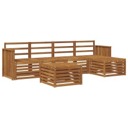 Ensemble de canapés d'extérieur 6 pcs Naturel 546334546334