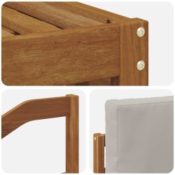 Ensembles de canapés avec coussin 5 pcs Gris Naturel et Clair 546336546336