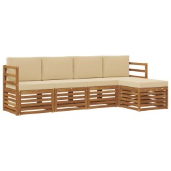 Ensembles de canapés avec coussin 5 pcs Naturel et Beige 546340546340
