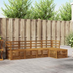 Ensembles de canapés 5 pcs Naturel Bois d'Acacia Massif 546343546343