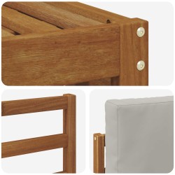 Ensembles de canapés avec coussin 5 pcs Gris Naturel et Clair 546344546344