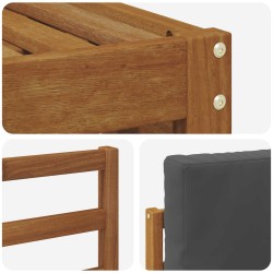 Ensembles de canapés avec coussin 5 pcs Naturel et Anthracite 546346546346