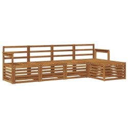 Ensembles de canapés 5 pcs Naturel Bois d'Acacia Massif 546347546347