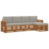 Ensembles de canapés avec coussin 5 pcs Gris Naturel et Clair 546350546350