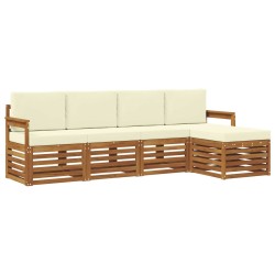 Ensembles de canapés avec coussin 5 pcs Naturel et Crème 546351546351