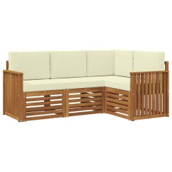 Ensembles de canapés avec coussin 4 pcs Naturel et Crème 546354546354